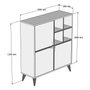 Hanah Home Pulse Armario Multiusos Blanco y Nogal